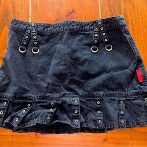 Vintage TRIPP Black Skirt with Buckle Details